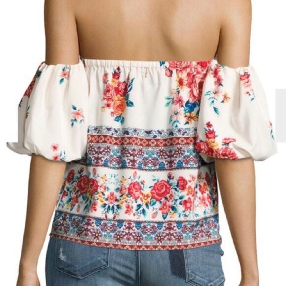 MISA Los Angeles Renata Floral Off the Shoulder Top - Picture 3 of 7